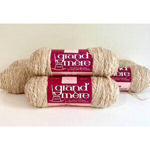 Grand'Mere Beige Marbled 2 Ply Multibello Knitting Worsted ~ 6 Skein Lot